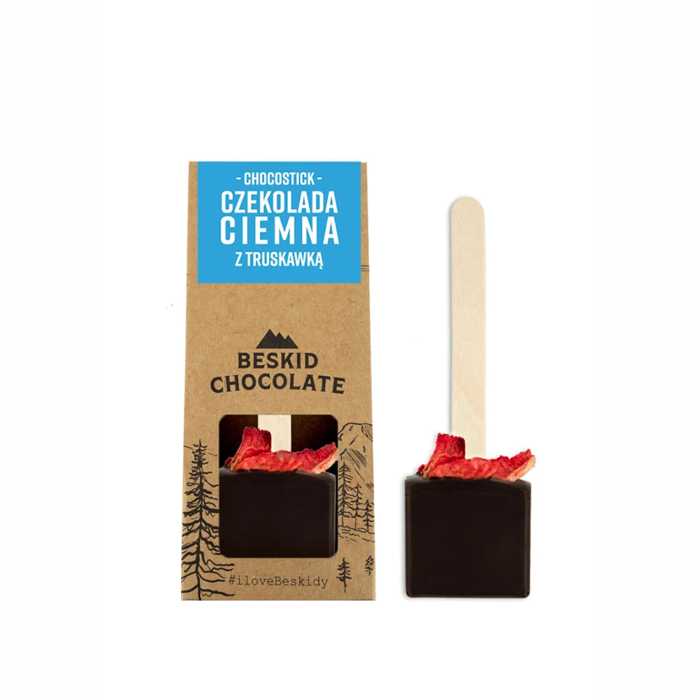 Chocostick z czekolady ciemnej z truskawkami 45g-1
